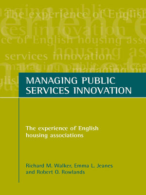 cover image of Managing public services innovation